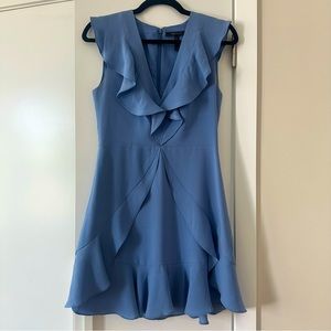 Bcbgmaxazria Light Blue Ruffled Dress